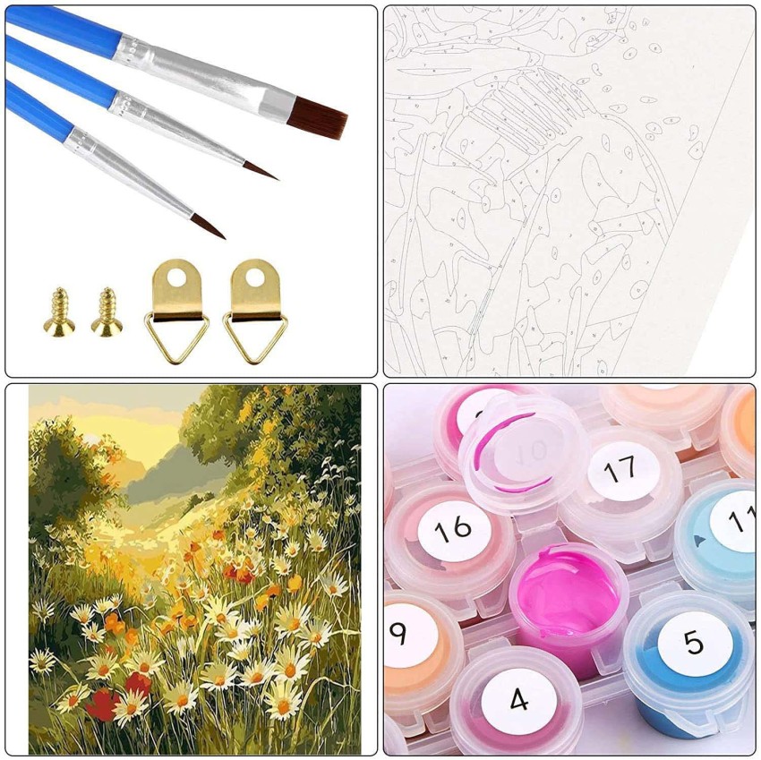 Futurekart DIY Oil Painting by Numbers Kits,Adult Paint by Number Kits, DIY  Oil Painting Kit, On Canvas Art Craft for Home Decor(chrysanthemum) Oil 20  inch x 16 inch Painting Price in India 